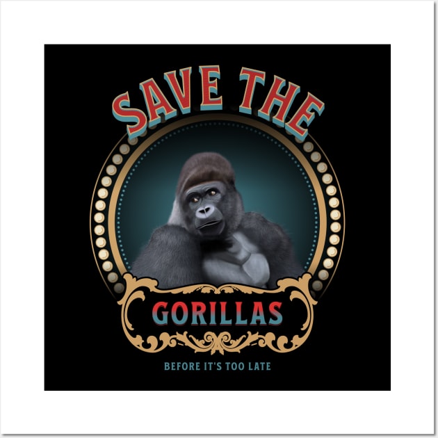 Save The Gorillas Wall Art by Suneldesigns